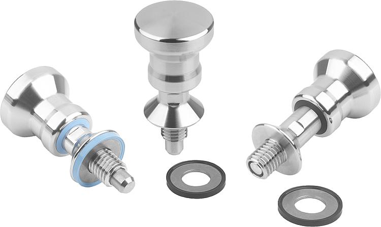 Indexing plunger with collar for sealing washers and Hygienic USIT® washers